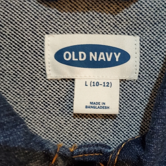 Old Navy Girl's Dark Blue Denim Trucker Jacket - Picture 8 of 9